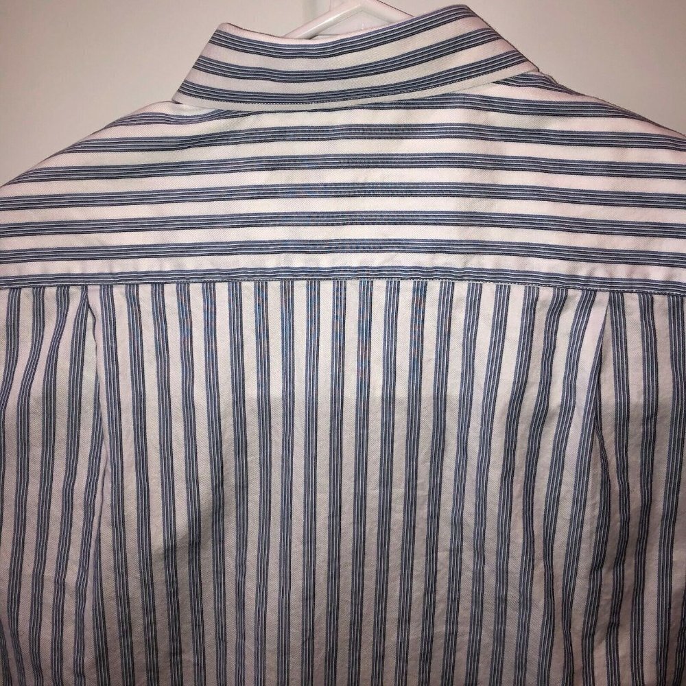 BCBG MAXAZRIA Large Striped Button Front Shirt - Picture 7 of 10